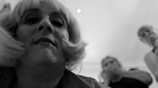 Scary with the blond wig