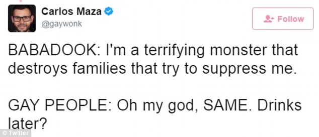 The Babadook LGBT tweet