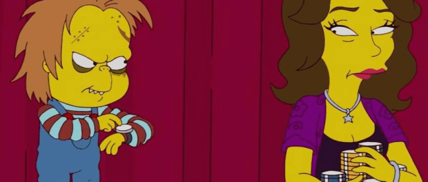 Chucky and Jennifer Tilly in The Simpsons