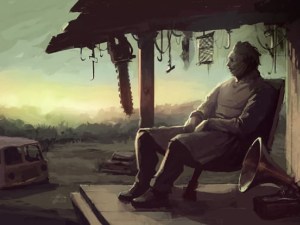 Black Ink Leatherface art